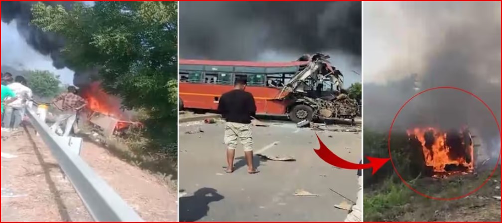 গুজরাতে ভয়াবহ বাস দুর্ঘটনা: মুখোমুখি সংঘর্ষে ভস্মীভূত বাস, মৃত অন্তত ৫