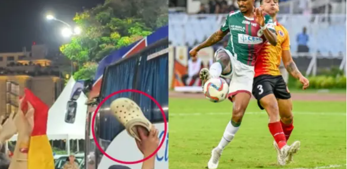 ডুরান্ড জয়ের পরই ‘অসভ্যতামি’! মেরিনার্সদের জুতো দেখিয়ে বিতর্কে ইস্টবেঙ্গল সমর্থকরা
