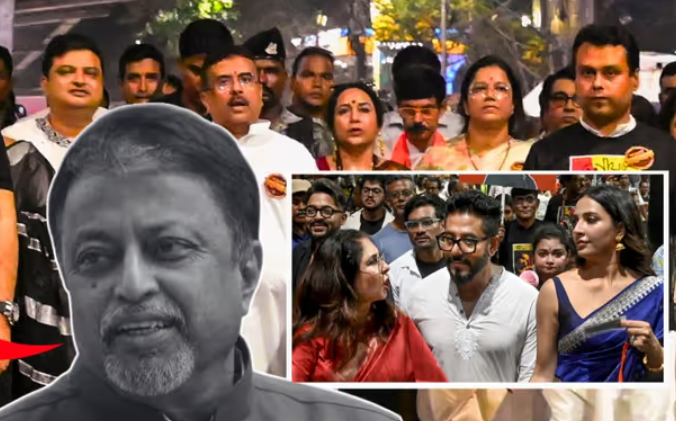 ৪ মাসে কি দল বদলাল, নাকি চিত্রটা সেই একই! শুভেন্দুর মঞ্চে তারকাদের ভিড় দেখে রাজ্যজুড়ে শুরু শোরগোল