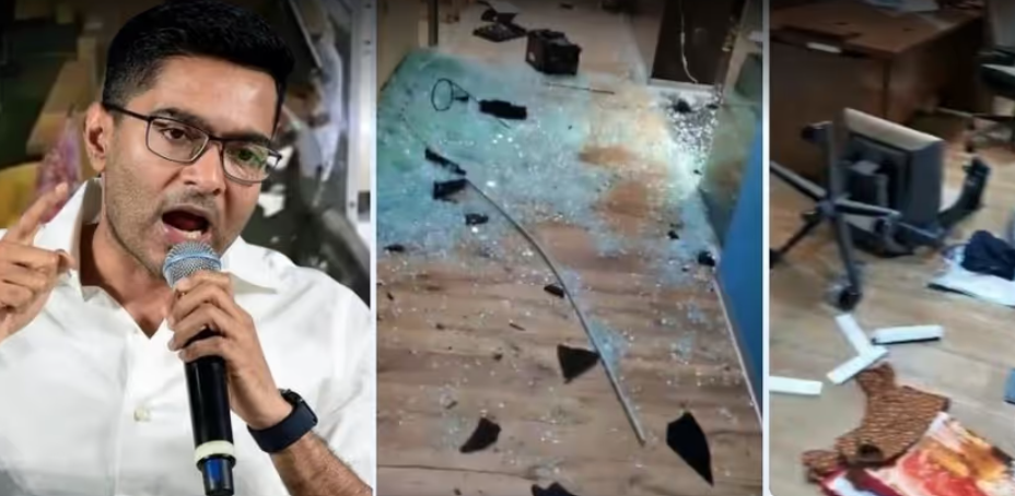 ভোররাতে অভিষেকের ক্যামাক স্ট্রিট অফিসে ধ্বংসলীলা! সিসিটিভি ফুটেজ দেখিয়ে বললেন, ‘এত ভয়?’ ভোররাতে অভিষেকের ক্যামাক স্ট্রিট অফিসে ধ্বংসলীলা! সিসিটিভি ফুটেজ দেখিয়ে বললেন, ‘এত ভয়?’